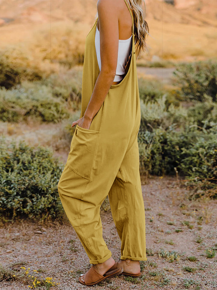 Roam V-Neck Pocketed Jumpsuit