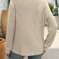 Mandy Decor Button Long Sleeve Ribbed T-Shirt