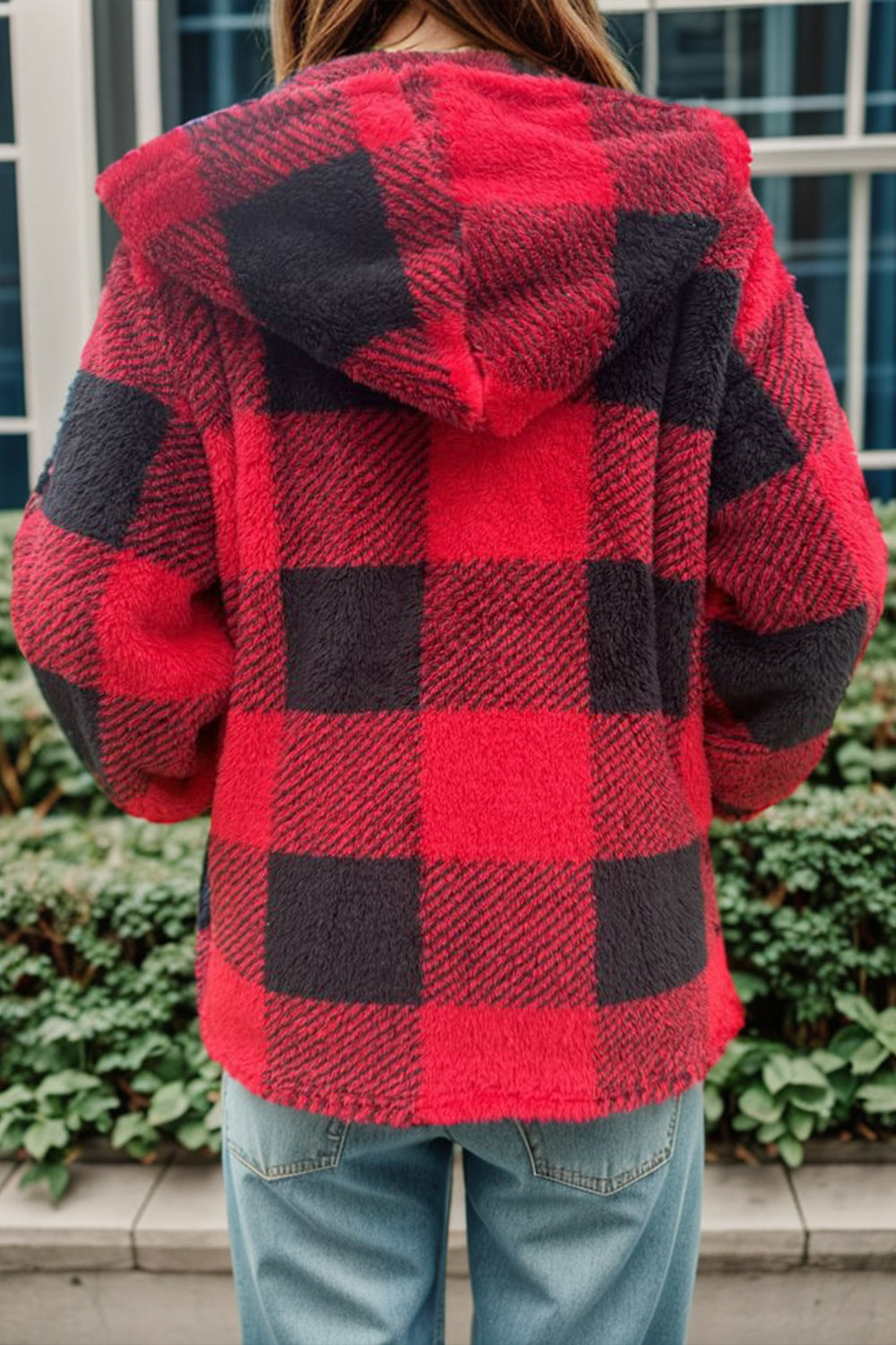 Cozy Plaid Full Zip Hoodie