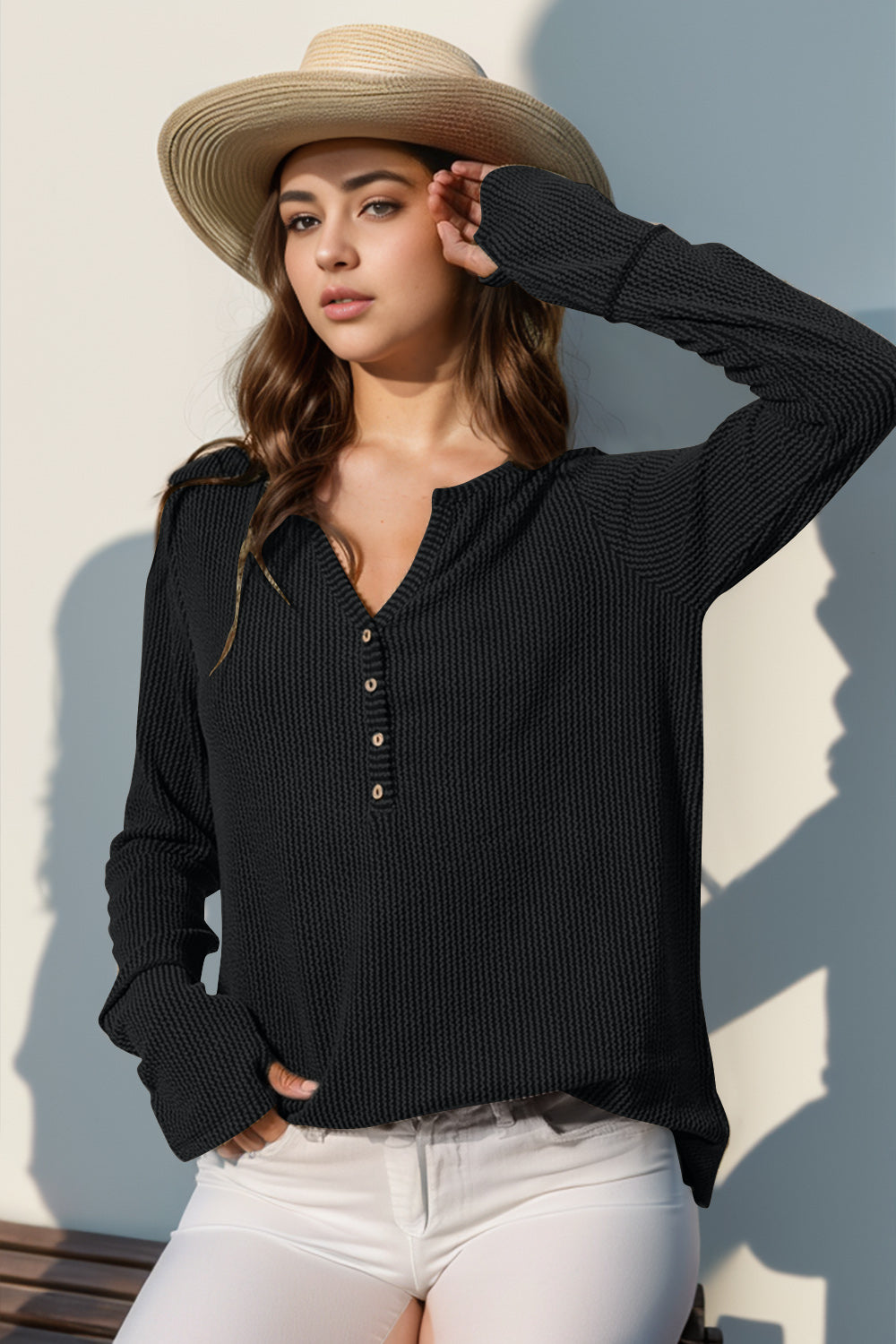 Allie Ribbed Thumbhole Long Sleeve