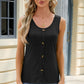 Kem Button Round Neck Tank