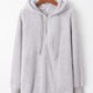 Quarter-Zip Drawstring Teddy Hoodie