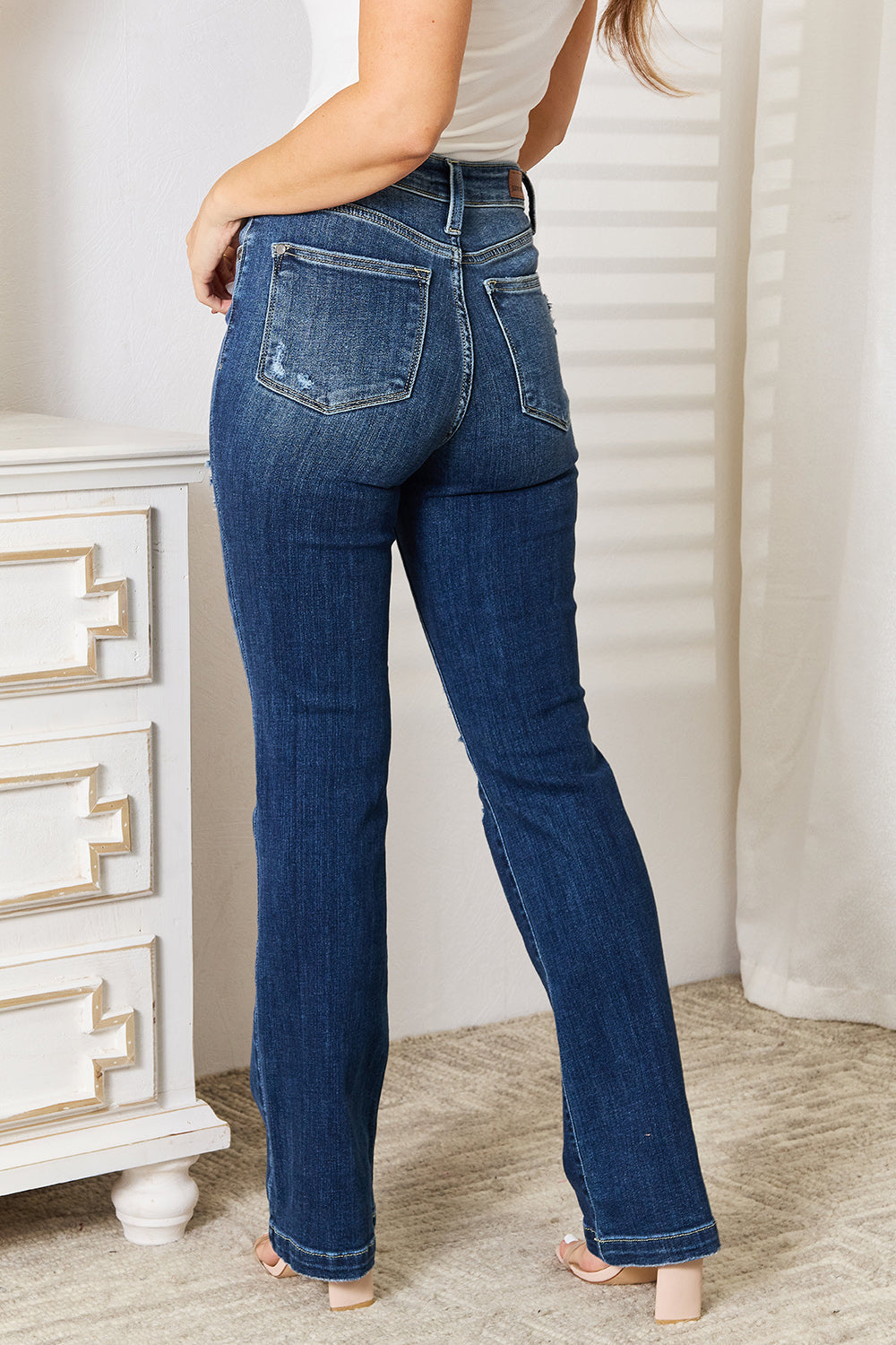 Mid Rise Distressed Bootcut - Judy Blue