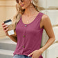 Kem Button Round Neck Tank