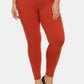 Seamless High Waist Fleece Leggings in Red/Orange