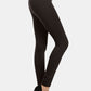 Seamless High Waist Fleece Leggings in Black