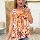 Francesca Embroidered Top in Rust