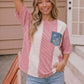 Stars and Stripes Eyelet Pocket Top