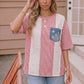 Stars and Stripes Eyelet Pocket Top