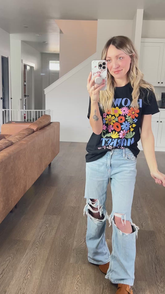 *free ship today* Flower Market Graphic Tee