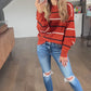 *free ship today* Mel Stripe Sweater in Toasted Pumpkin
