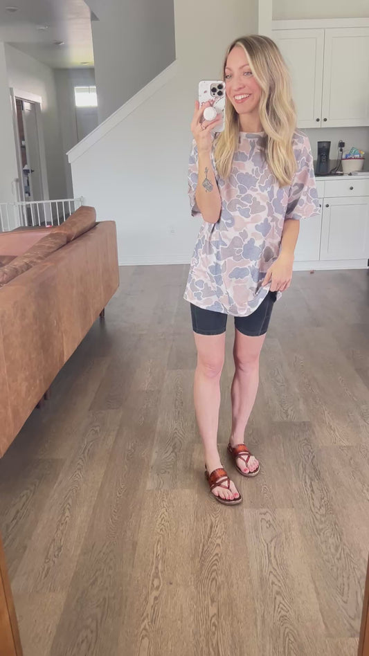 *free ship today* Washed Camo Boyfriend Tee