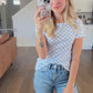 Sky Blue Check Tee