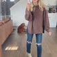*free ship today* Clearly Needed Hacci Top in Brown
