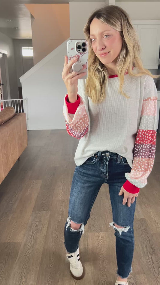 *free ship today* Animal Spots Top in Spring Mixed Shades