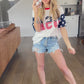 *free ship today* USA Print Boyfriend Tee