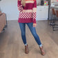 *free ship today* Autumn Check Sweater