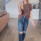 Favorite Animal Crew Tee in Chocolate