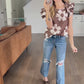 Flower Power Ruffle Sleeve Top