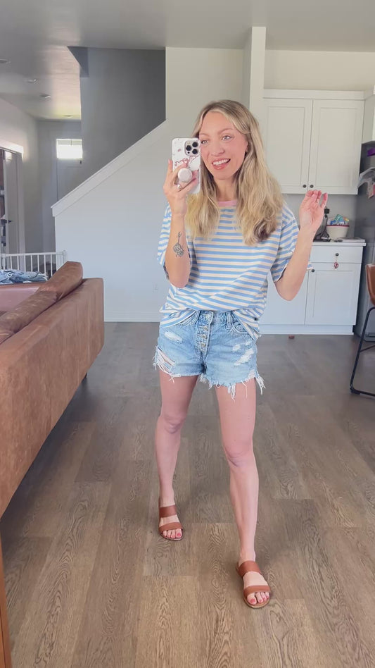 SHIPS FREE TODAY // Easy Days Striped Relaxed Tee