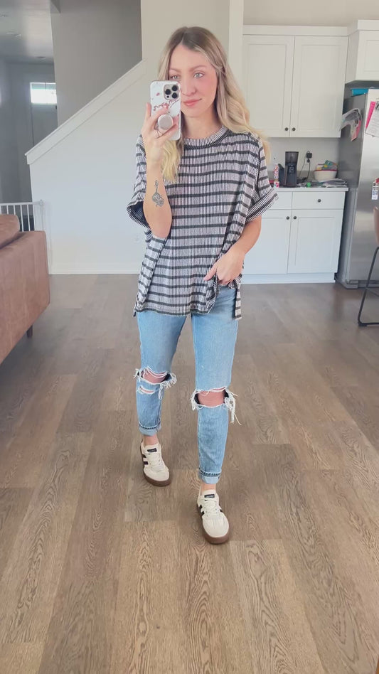 Ashton Stripe Rib Top