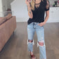 Mia Lace Top in Black