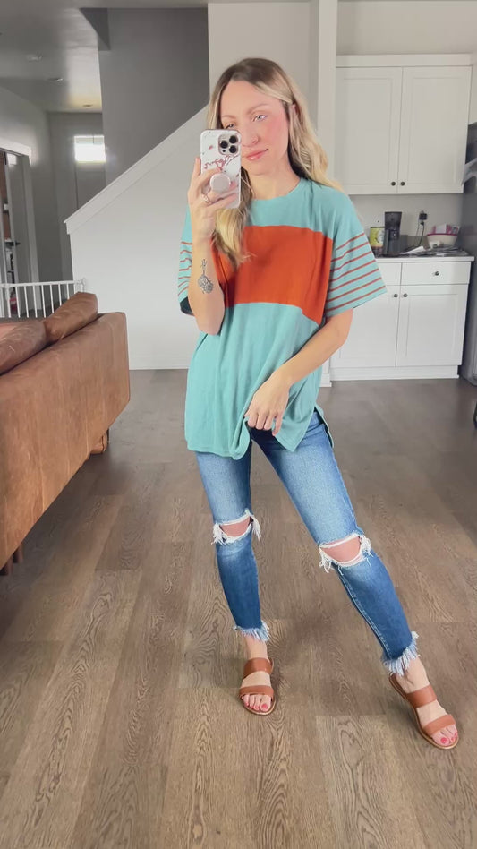 *free ship today* Comfort Stripe Top