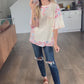 Syd Floral Top in Cream