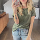 Easton Lace Top in Olive