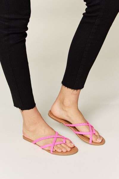 Macy Pink Crisscross Sandals