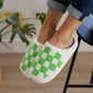 Checked Out Slippers in Green