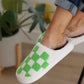 Checked Out Slippers in Green