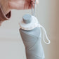 Collapsing Silicon Water Bottle in Diamond Gray