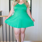 Gorgeous in Green Sleeveless Skort Dress