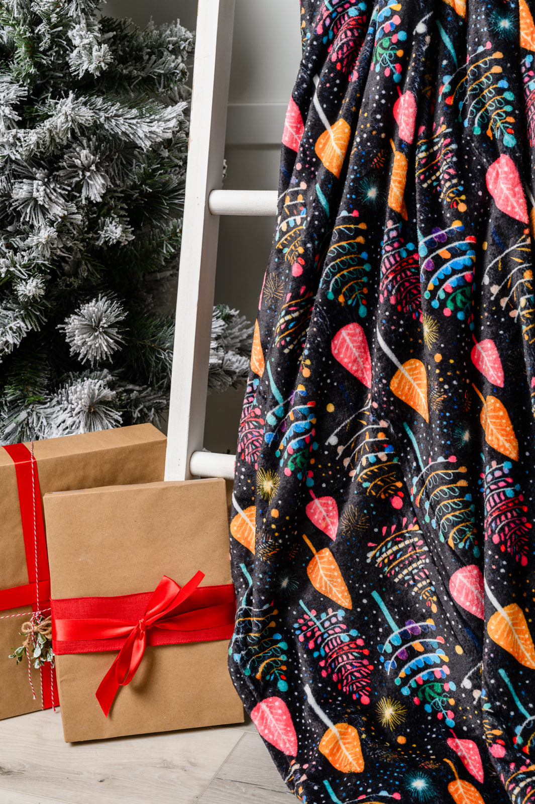 Holiday Blanket in Neon Trees