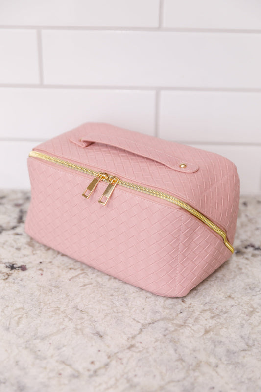 Large Capacity Cosmetic Bag in Pink