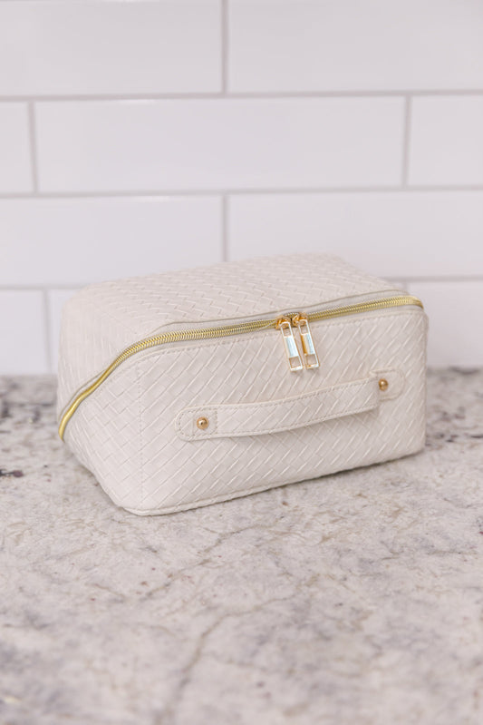 Large Capacity Cosmetic Bag in Ivory