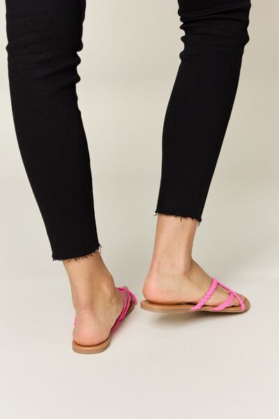 Macy Pink Crisscross Sandals